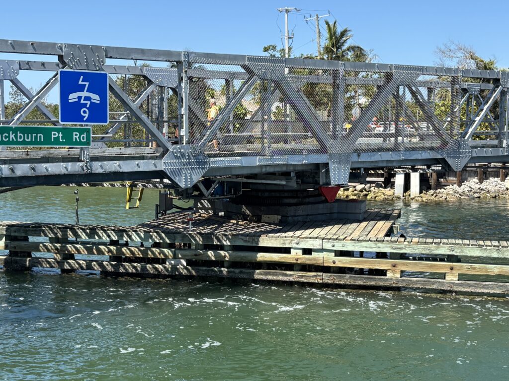 alt="Blackburn Point Bridge showing splash zone"